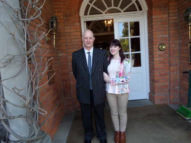 Me and Dad outside Chewton Glen
